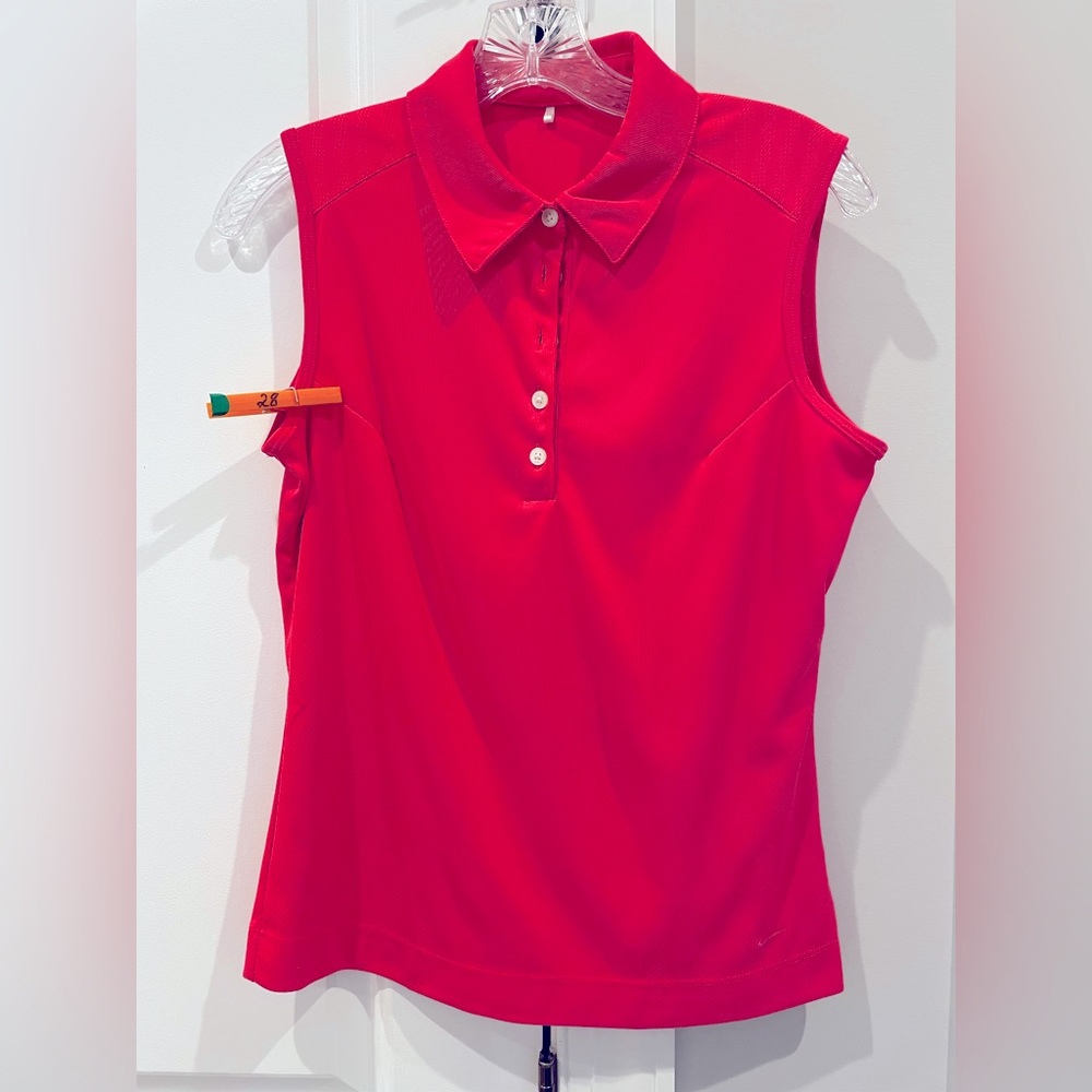Nike Golf DryFit sleeveless polo shirt, size small